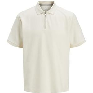 JACK & JONES Heren Jprccronnie Ss Zip Polo Noos, wit (bright white), XS