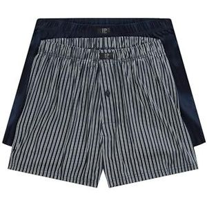 JP 1880, Heren grote maten, heren boxershorts, 2 stuks, jersey, strepen, Donkerblauw, XL grote maten