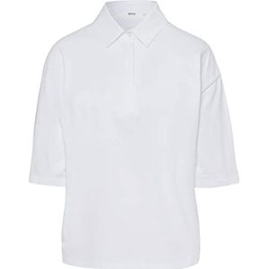 BRAX Dames Style Clea Poloshirt, wit, 42