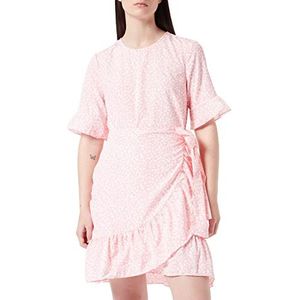 VERO MODA VMHENNA 2/4 O-hals korte jurk NOOS, geranium roze, XS