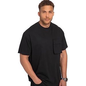 STHUGE T-shirt, halve mouwen, oversized, borstzak, tot 8 XL 819338, zwart, 7XL