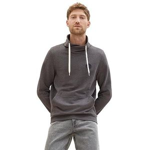 TOM TAILOR Sweatshirt voor heren, 11086 - donkergrijs melange, XXL