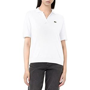 Lacoste Loose Fit Poloshirt voor dames, Wit, M