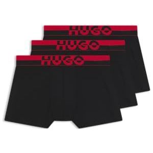 HUGO - Hugo_Trunk_M - Boxershort - Zwart - 3 Stuks - Nauwsluitend Korte Pijp
