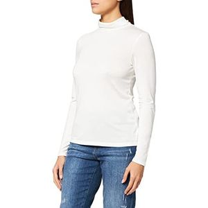 comma Dames T-shirt met lange mouwen, 0120 gebroken wit, 46 NL