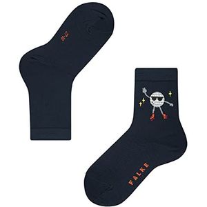 FALKE Unisex kinderen Disco Ball duurzaam katoen halfhoog met patroon 1 paar sokken, blauw (marine 6120), 23-26