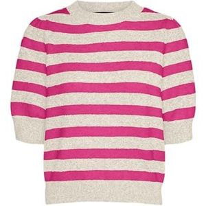 VMDOFFY GA NOOS 2/4 O-Neck Pullover, Birch/Stripes: carbaret, S