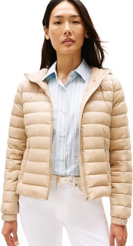 Tommy Hilfiger Puffer Jacket voor dames, Beige (Beige), XXS