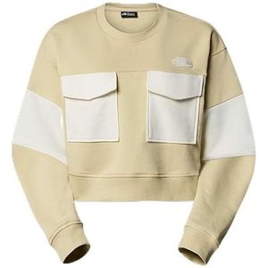 The North Face Terry Oversized Cropped Crew Sweater voor dames Gravel L