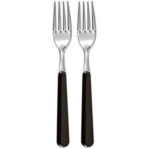 Excelsa Trendy Set 2 vorken, roestvrij staal, zwart, 19 x 2 x 2 cm, 2 stuks