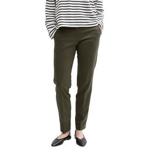 TOM TAILOR Mia slim fit broek voor dames, 10920 - Deep Forest Green, 34W / 30L