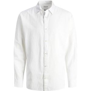 JACK & JONES Mannelijk hemd Comfort Fit Shirt, wit, L