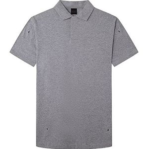 Hackett London Ergonomisch poloshirt voor heren, Grijs Marl, XL