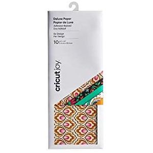Cricut Deluxe Papier met zelfklevende achterkant | by Design | 11,4 cm x 30,4 cm (4,5"" x 12"") | 10 vellen | voor gebruik Joy