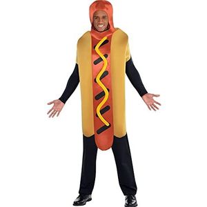 amscan 844273 Volwassenen Hotdog Jumpsuit Fancy Dress Kostuum