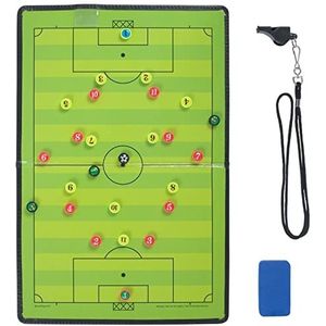 WISEPLAYERFC Voetbal Magnetisch Tactiek-Bord Voetbal Coach Map met Fluitje