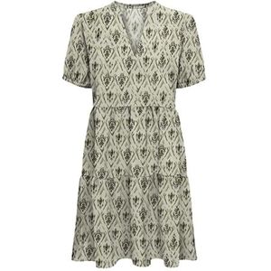 Onlnova Life Vis S/S Thea Dress AOP, Rifle Green., XS