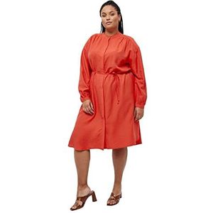 Peppercorn Mirinda Harmonia Shirt Jurk Curve | Oranje Jurken Voor Vrouwen UK | Lente Damesjurken | Maat 18