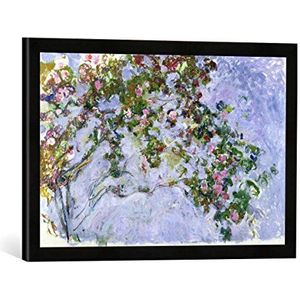 Ingelijste afbeelding van Claude Monet The Roses, 1925-26"", kunstdruk in hoogwaardige handgemaakte fotolijst, 60 x 40 cm, mat zwart