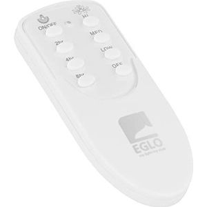 EGLO Plafondventilator afstandsbediening, accessoires voor Eglo ventilatoren, afstandsbediening van kunststof in mat wit, incl. wandhouder
