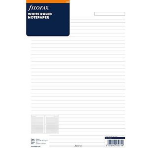 Filofax 293008 notitiepapier A4, gelinieerd, wit