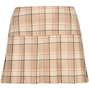 Superdry Vintage 1/2 Pleat Check Rok W7210267A Cream Navy Check 16 Dames, Cream Navy Check, 42