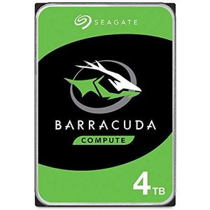 Seagate BarraCuda, 4 TB, Interne Harde Schijf, 3,5"", SATA 6 GB/s, 5400 RPM, 256 MB cache, voor PC & laptop, FFP (ST4000DMZ04)