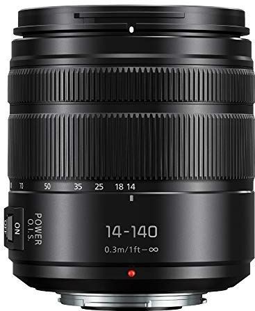 Panasonic Lumix G Vario 14-140 mm telelens met F3.5-5.6 II ASPH, Mirrorless Micro Four Thirds Mount en Power O.I.S. H-FSA14140 (Upgrade USA Zwart)