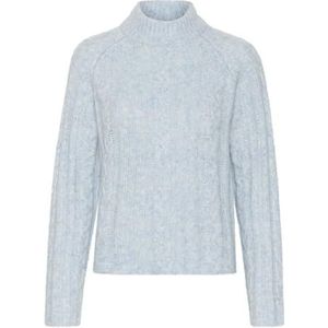 KAFFE Damestrui met kabel, gebreid, lange mouwen, regular fit, Celestial Blue Melange, L