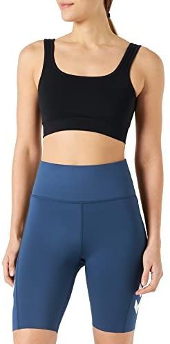 Hummel - hmlMT GRACE HW TIGHT SHORTS - Korte Broek - Zwart - Dubbelgebreide Stof