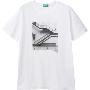 United Colors of Benetton T-shirt, Wit, XL