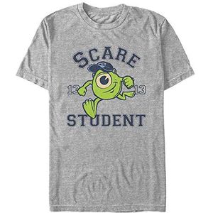 Pixar Unisex Monster's Inc-Scare Student Organic Short Sleeve T-Shirt, Melange Grey, L, grijs, gemêleerd, L