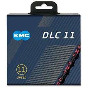 KMC Unisex's DLC 11 Ketting, Zwart/Roze, 1/2"" x 11/128
