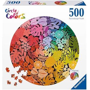 Ravensburger - Puzzle für Erwachsene - Rundes Puzzle mit 500 Teilen - Geeignet ab 12 Jahren - Tropisch (Farbkreis) - Puzzle Made in Europe - 12000821