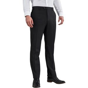 Elegante Herenbroek. Kostuumbroek. Rechte snit met Plooien en Zakken voor Gebruik op Kantoor, Werk, Ober, Winkelbediende. (80% katoen-20% polyester)