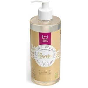 La Corvette – Vloeibare zeep 3-in-1 vijgenblad – gezicht, lichaam, haren – met ezelmelk – biologisch gecertificeerd – 500 ml