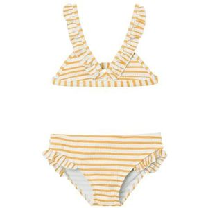 NAME IT Nkfzaley Bikini, Oranje Pop/Stripes: jet Stream, 146/152 cm