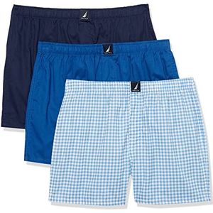 Nautica Katoenen geweven boxershorts voor heren, verpakking van 3 stuks, XL