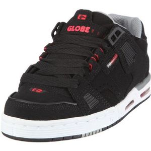 Globe Sabre GBSABR, uniseks sneakers voor volwassenen, Zwart Zwart Zwart Neutral Grey Red, 48 EU