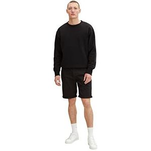 TOM TAILOR Uomini Relaxed chino shorts 1031443, 29999 - Black, 33