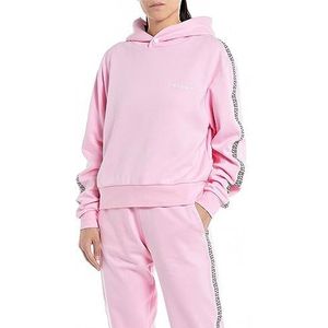 Replay Oversized capuchontrui voor dames, 666 amandel roze, S