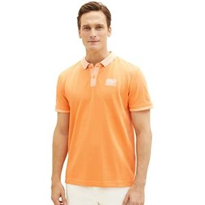 TOM TAILOR Poloshirt voor heren met stretchaandeel, 22195 - Fruity Melon Orange, XXL