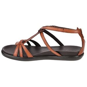 Ecco Simpil platte sandalen voor dames, cognac, 36 EU, cognac, 36 EU