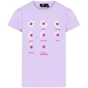 LEGO Meisjes T-Shirt Flowers LWTaylor 300, 604 Medium Purple, 122 Unisex Volwassenen