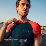 FALKE Heren Top van onderlaag Warm Round Neck M S/s Ts functioneel materiaal sneldrogend 1 stuk, Groen Holly 7385, S