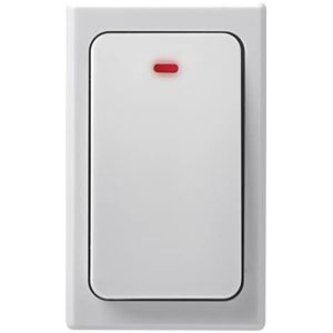 EMOS Waterdichte vervangende belknop, extra belknop in wit, max. bereik 180 meter, batterijloos, zelflerende functie, IP44, voor EMOS P5729, P5729B, P5731