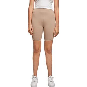 Urban Classics Dames Dames Dames High Waist Lace Inset Cycle Yoga Shorts Soft Taupe, M