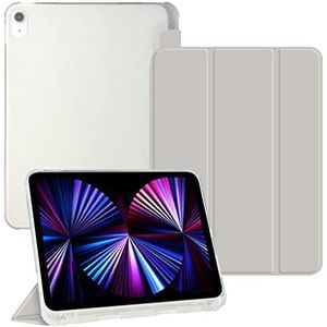 Compatibel met iPad (10,2 inch) tabletbeschermhoes, Y-vormige vouwtas met pensleuf, acrylmateriaal, grijs