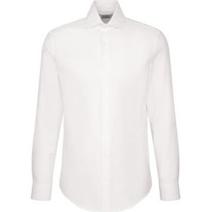 Seidensticker - Herenoverhemd - Wit - 100% Katoen - Kreukvrij