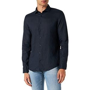 Seidensticker Men's Slim Fit shirt met lange mouwen, blauw, 40, blauw, 40